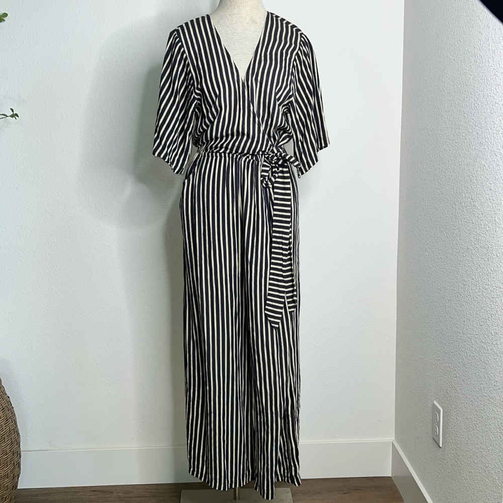 BEACHGOLD Striped Wide Leg Jumpsuit